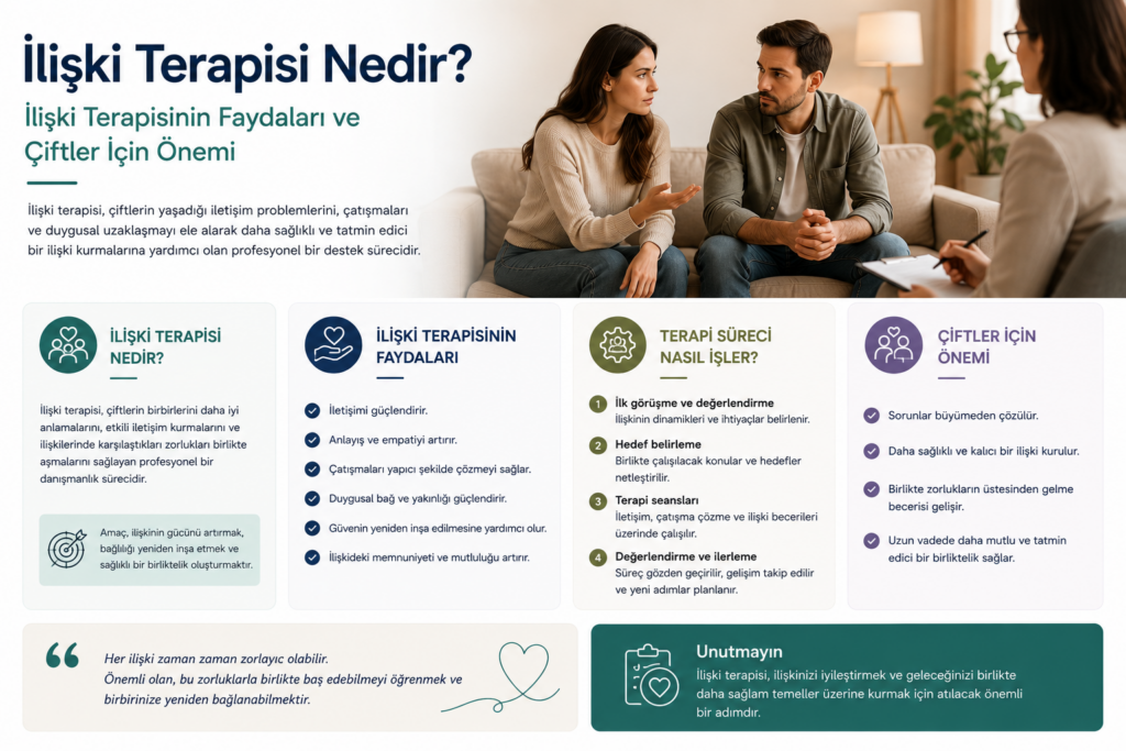 İlişki Terapisi Nedir? İlişki Terapisinin Faydaları ve Çiftler İçin Önemi
